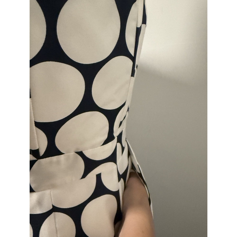 Banana Republic 100% Silk Strapless Sheath Dress Polka Dot Pockets Retro Mod 12 - Picture 7 of 16